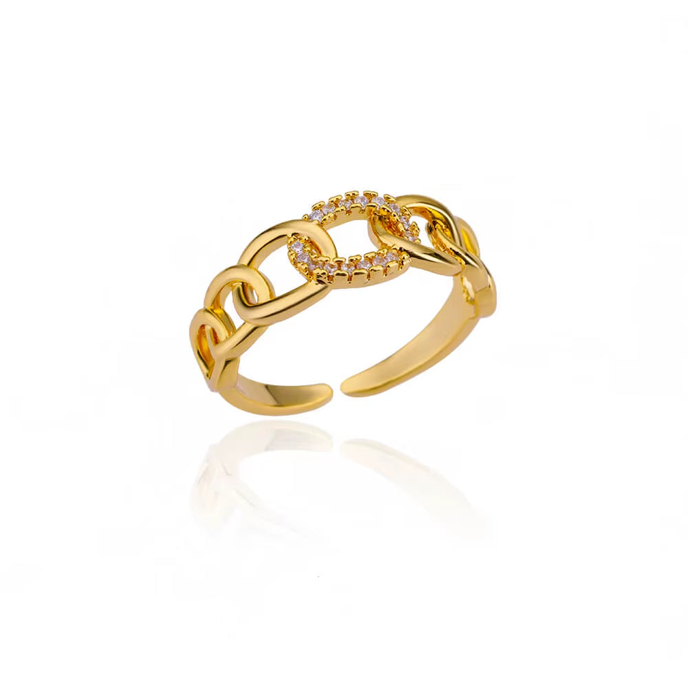Zircon Bar Rings for Women Stainless Steel Bar Opening Geometric Ring 2025 Trending Luxury Wedding Aesthetic Jewelry Anillos