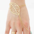 New Punk Women'S Handcuff Charm Leaf Bracelets Bangle Hand Accessories Pulseras Mujer Wrap Bracelet Hand Jewelry Wholesale