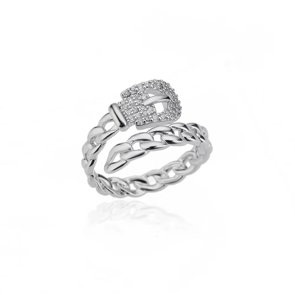 Zircon Bar Rings for Women Stainless Steel Bar Opening Geometric Ring 2025 Trending Luxury Wedding Aesthetic Jewelry Anillos