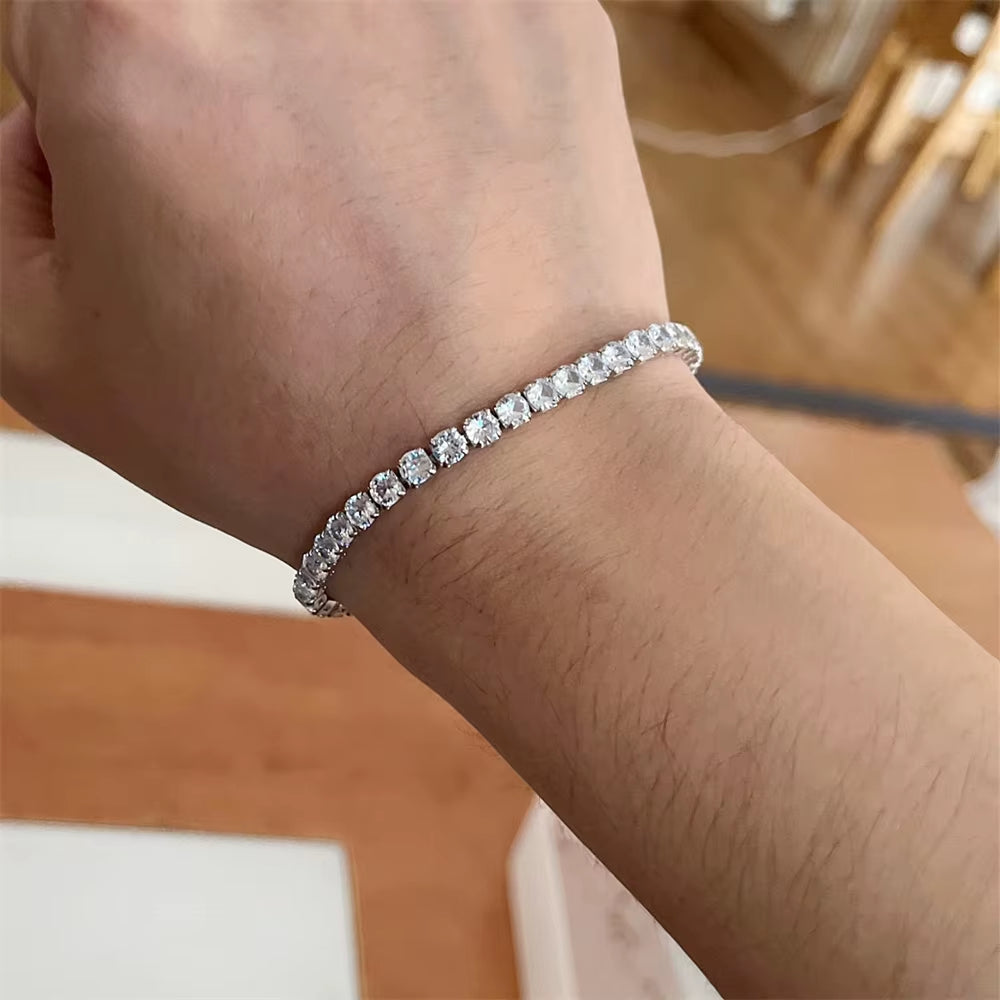 Cubic Zirconia Beach Bracelet Bangle Tennis Rhinestones Bracelets for Women Wedding Jewelry Pulseras Mujer