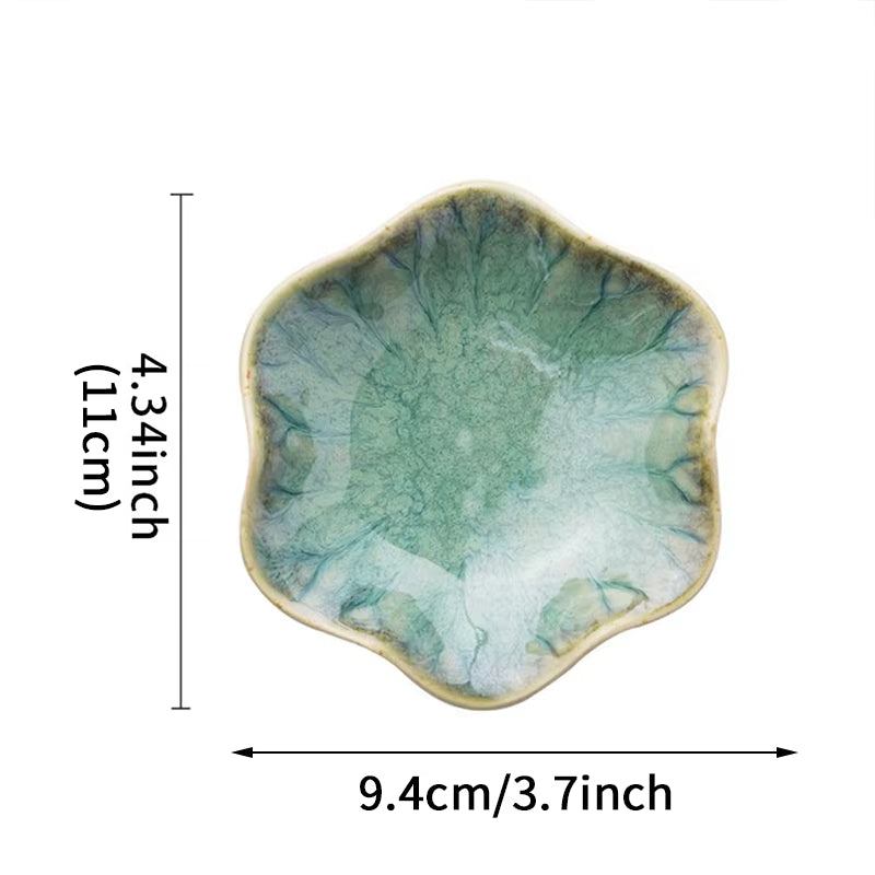 Ceramic Lotus Storage Trays Green Creative Tray for Decoration Jewelry Plate Jewelry Organizer Containers Desktop Decor