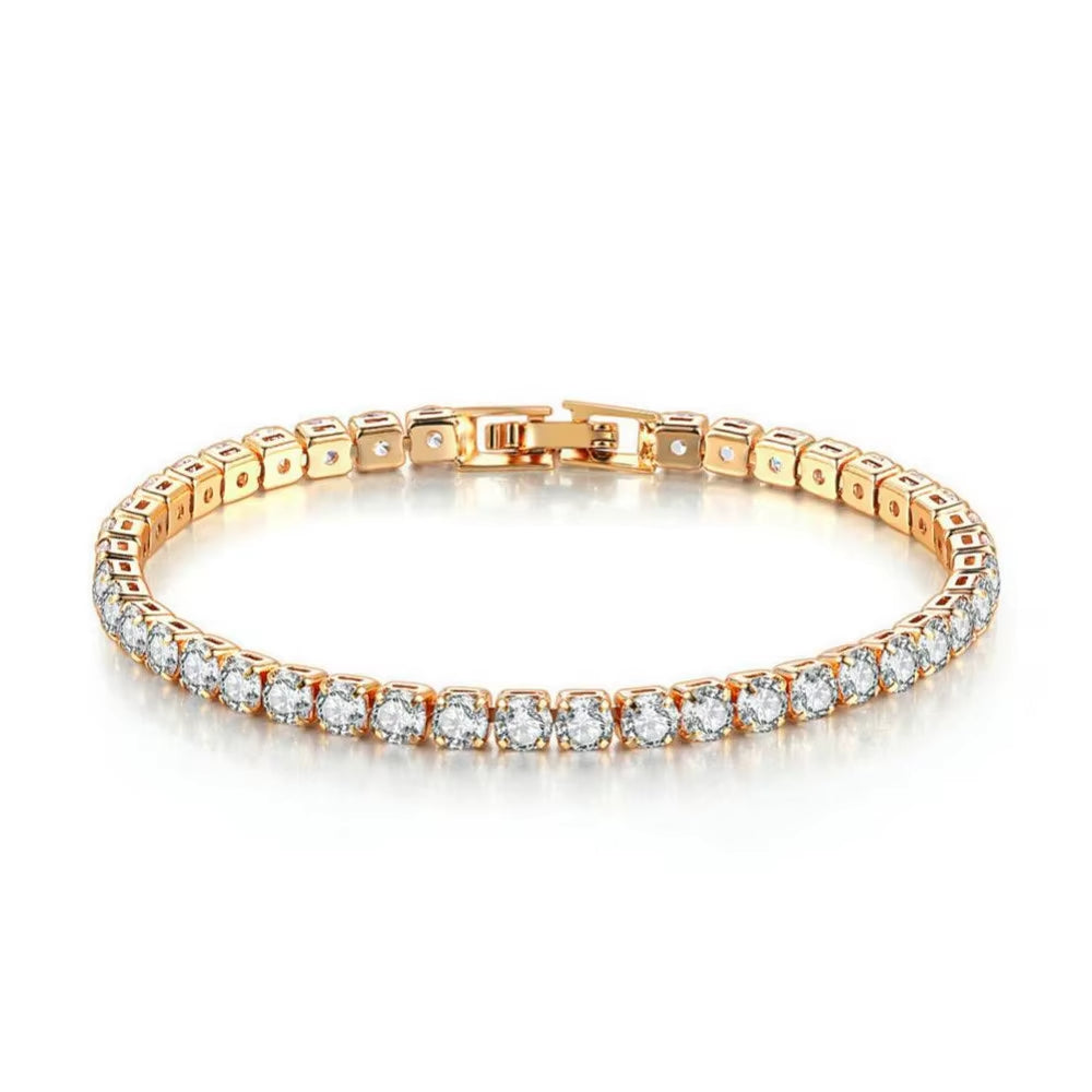 Cubic Zirconia Beach Bracelet Bangle Tennis Rhinestones Bracelets for Women Wedding Jewelry Pulseras Mujer
