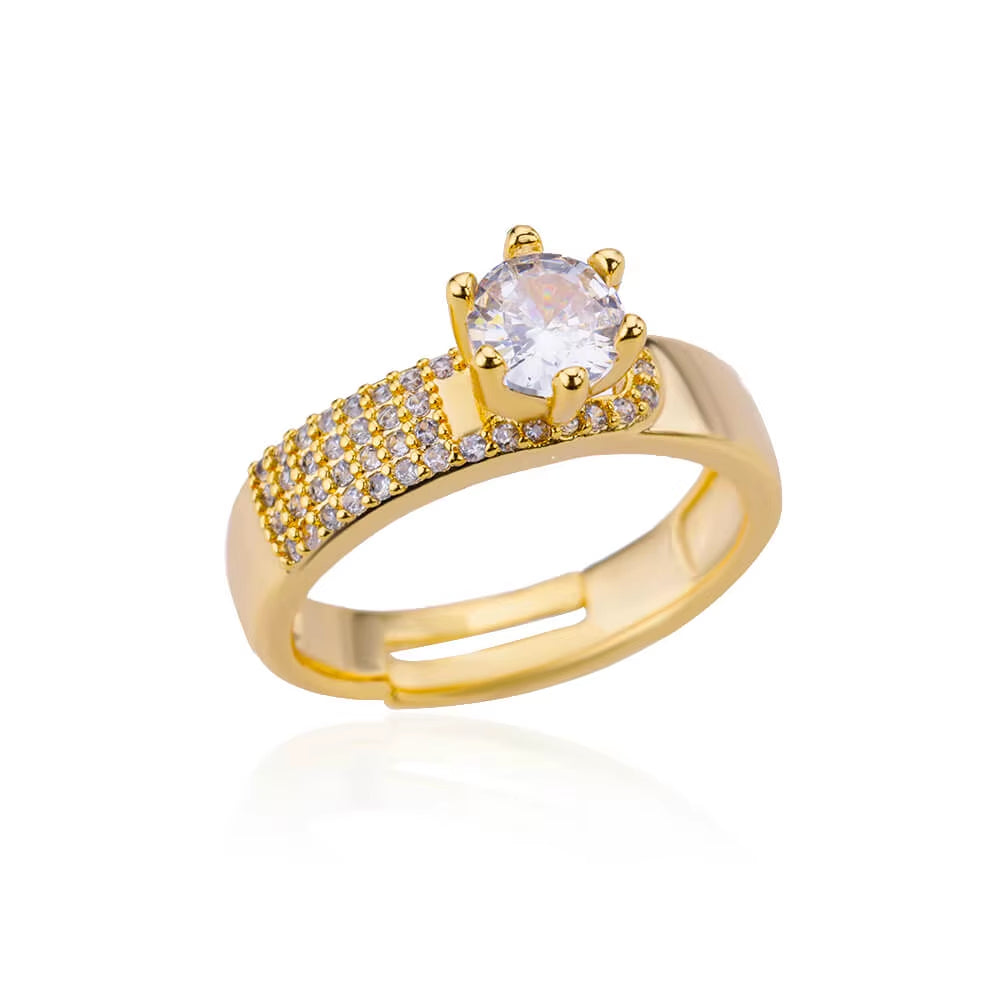 Zircon Bar Rings for Women Stainless Steel Bar Opening Geometric Ring 2025 Trending Luxury Wedding Aesthetic Jewelry Anillos