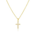 Collares Mujer 925 Sterling Silver Chain Necklace Colorful Zircon Cross Pendant Necklaces for Women Valentine'S Day Fine Jewerly