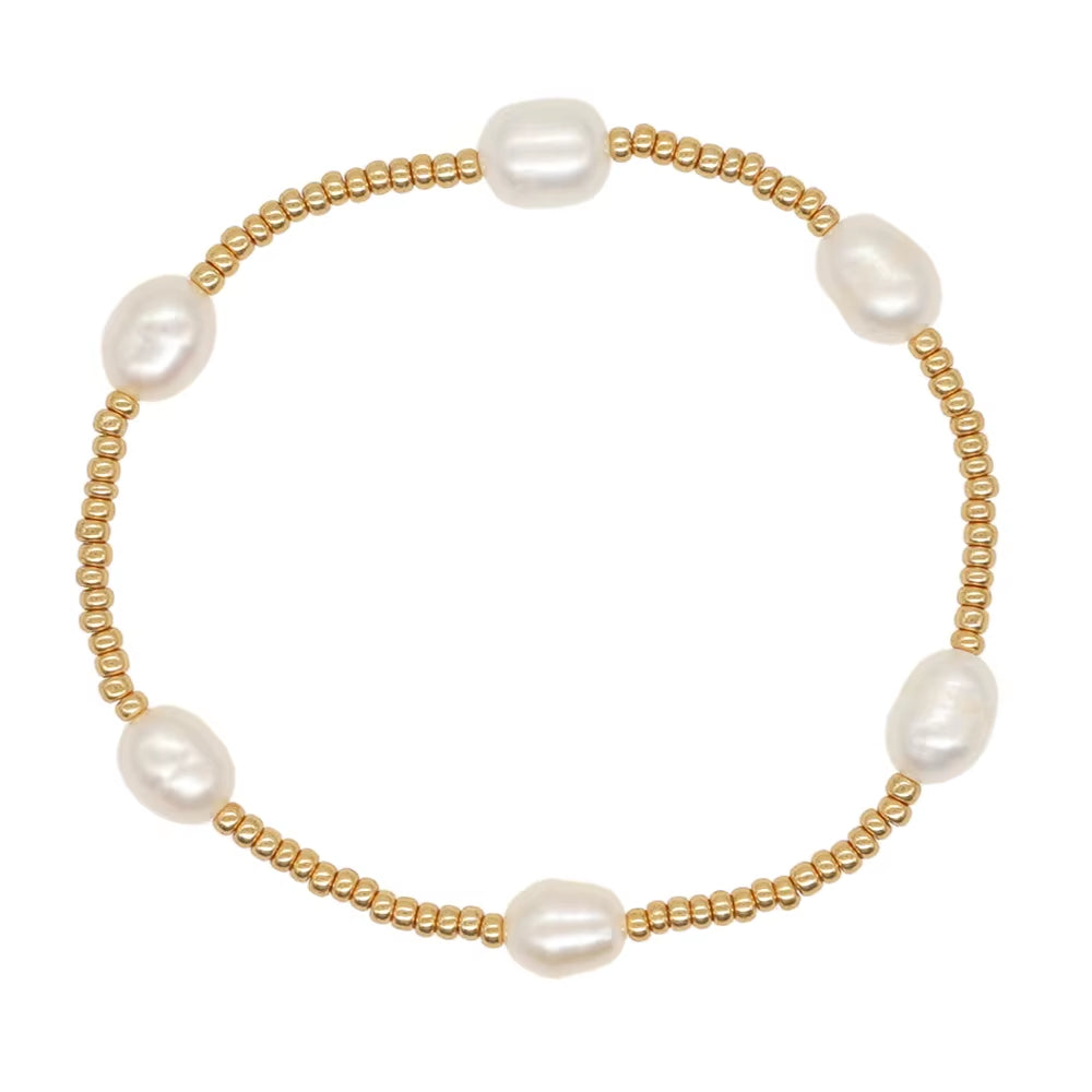Natural Pearl Bracelet Set Jewelry for Women Gold Plated Miyuki Pulseras Mujer