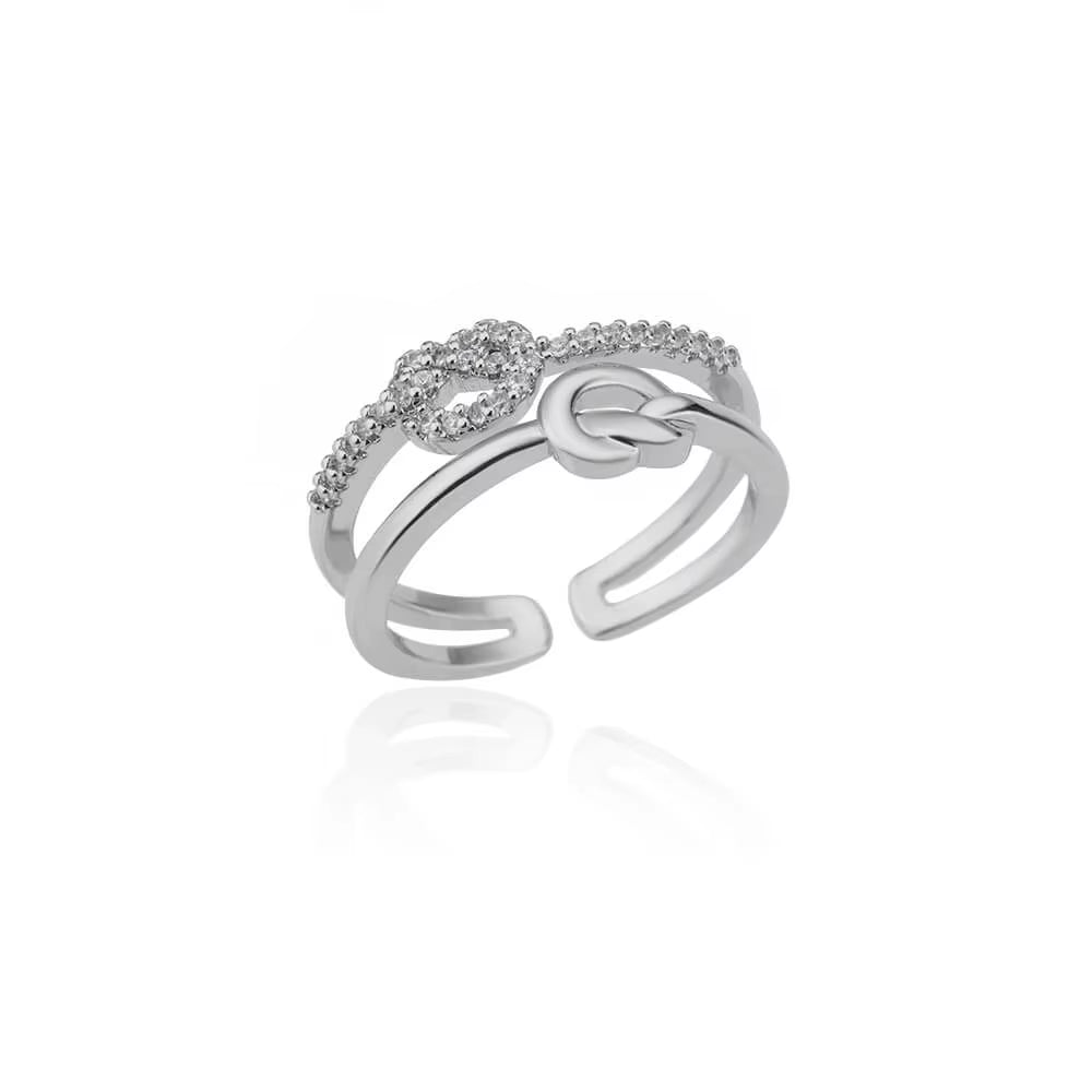 Zircon Bar Rings for Women Stainless Steel Bar Opening Geometric Ring 2025 Trending Luxury Wedding Aesthetic Jewelry Anillos