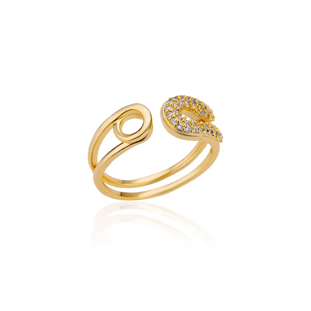 Zircon Bar Rings for Women Stainless Steel Bar Opening Geometric Ring 2025 Trending Luxury Wedding Aesthetic Jewelry Anillos
