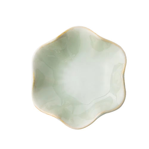 Ceramic Lotus Storage Trays Green Creative Tray for Decoration Jewelry Plate Jewelry Organizer Containers Desktop Decor