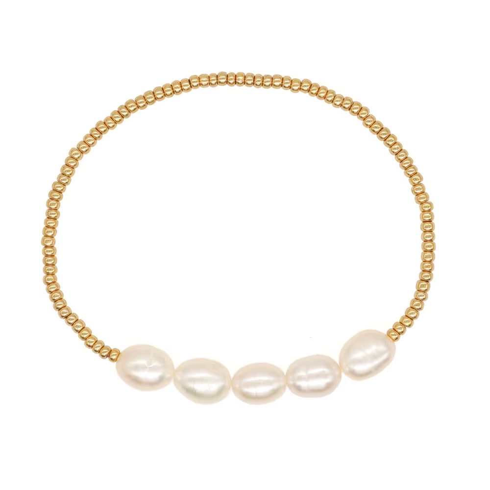 Natural Pearl Bracelet Set Jewelry for Women Gold Plated Miyuki Pulseras Mujer