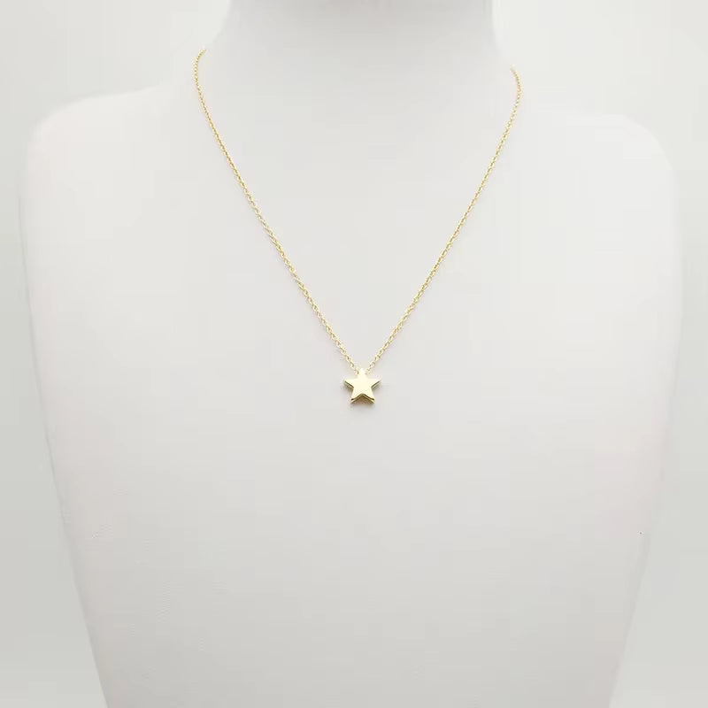 2024 New Women Chocker Gold/Silver Color Chain Star Heart Choker Necklace Jewelry Collana Kolye Bijoux Collares Mujer Collier