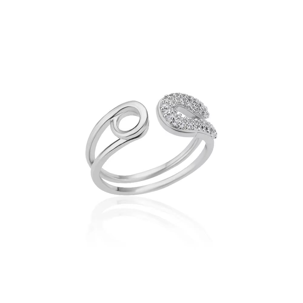 Zircon Bar Rings for Women Stainless Steel Bar Opening Geometric Ring 2025 Trending Luxury Wedding Aesthetic Jewelry Anillos