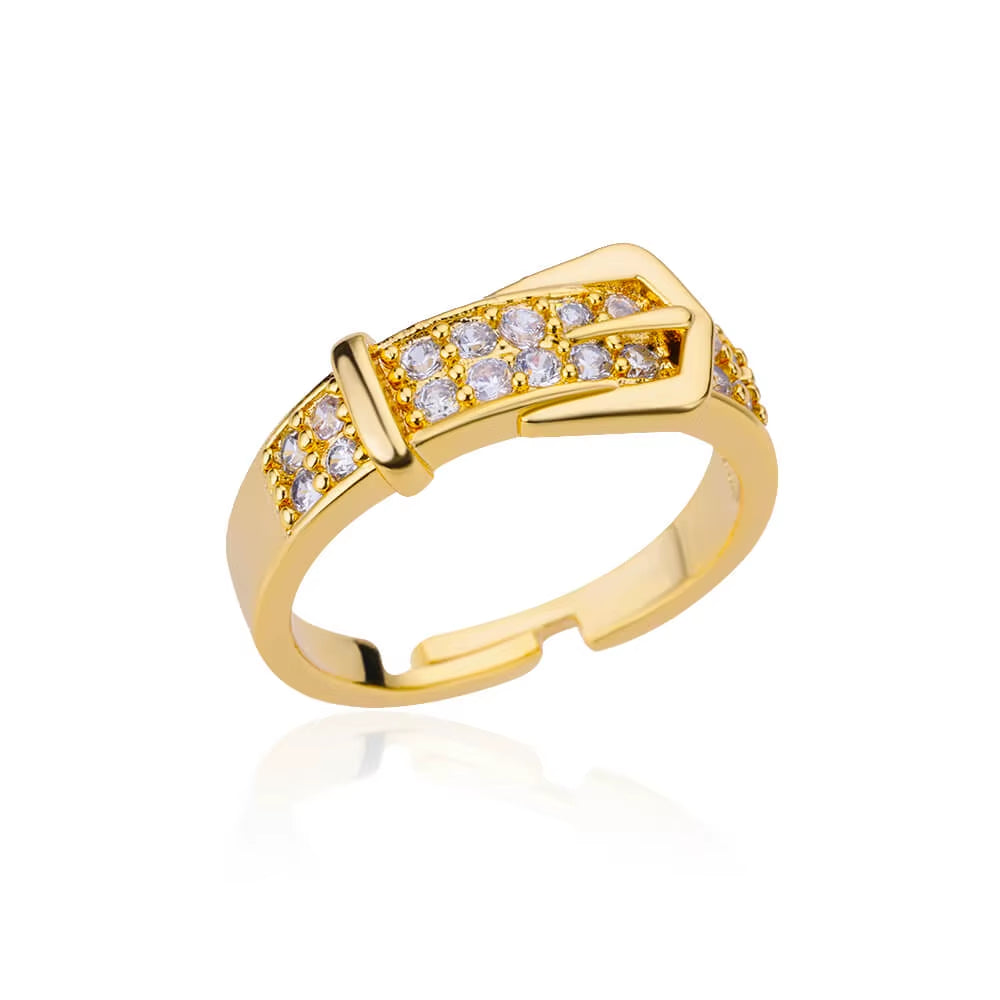 Zircon Bar Rings for Women Stainless Steel Bar Opening Geometric Ring 2025 Trending Luxury Wedding Aesthetic Jewelry Anillos