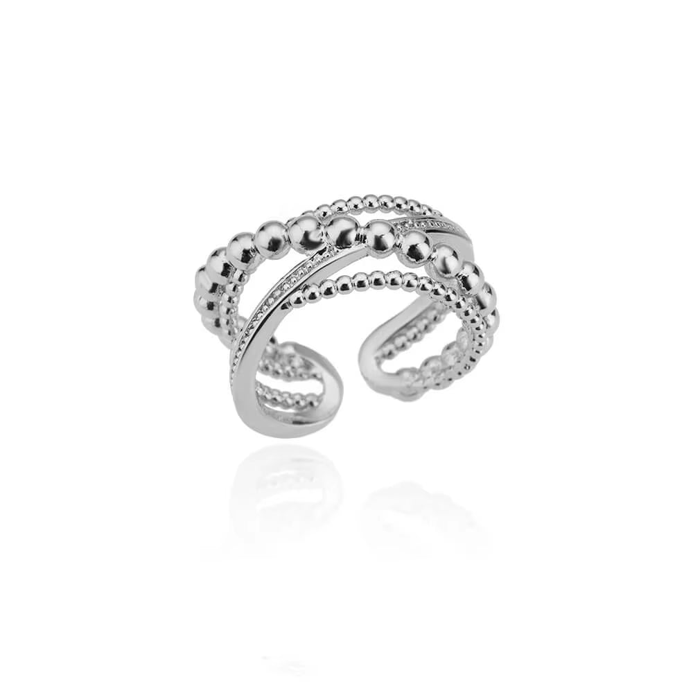 Zircon Bar Rings for Women Stainless Steel Bar Opening Geometric Ring 2025 Trending Luxury Wedding Aesthetic Jewelry Anillos