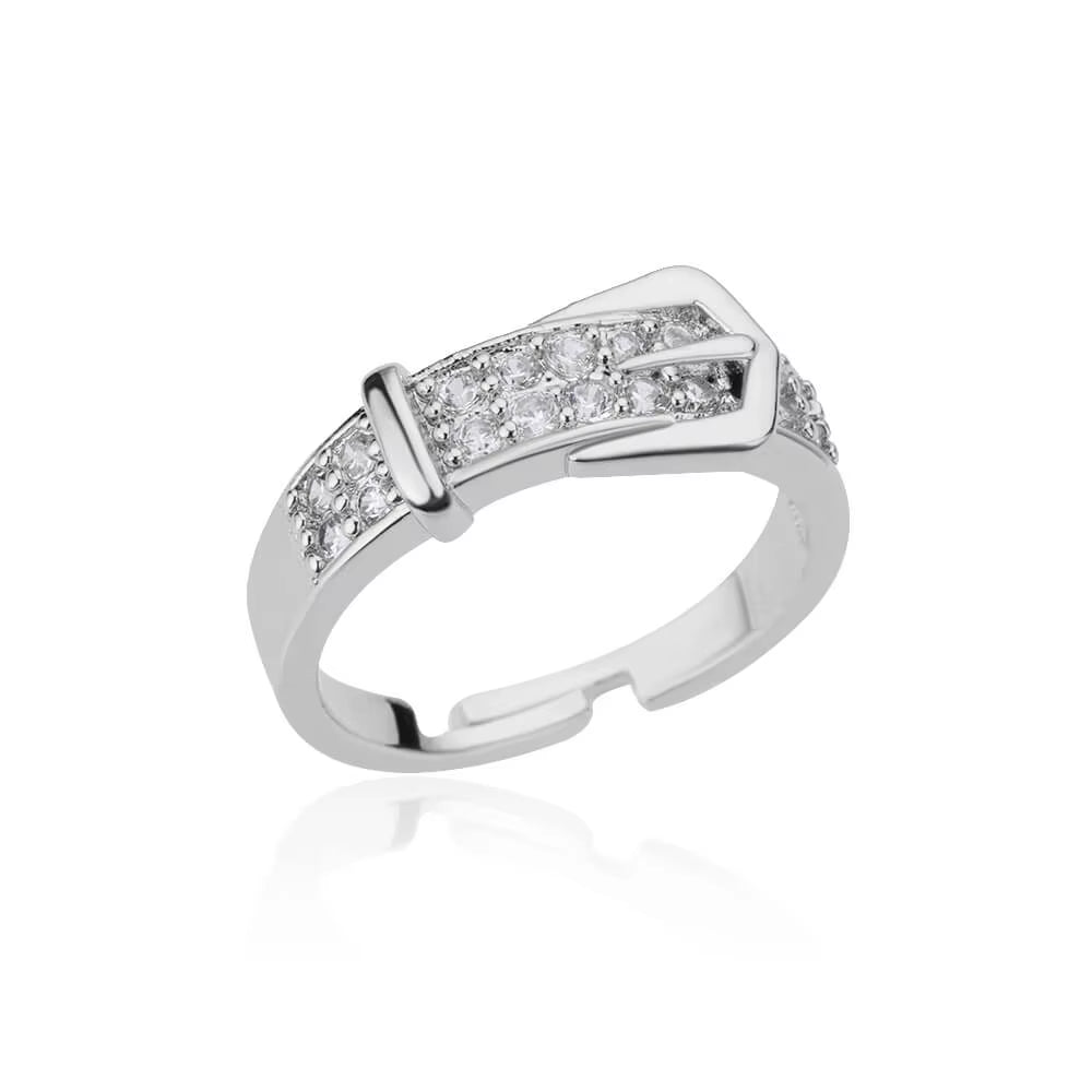 Zircon Bar Rings for Women Stainless Steel Bar Opening Geometric Ring 2025 Trending Luxury Wedding Aesthetic Jewelry Anillos